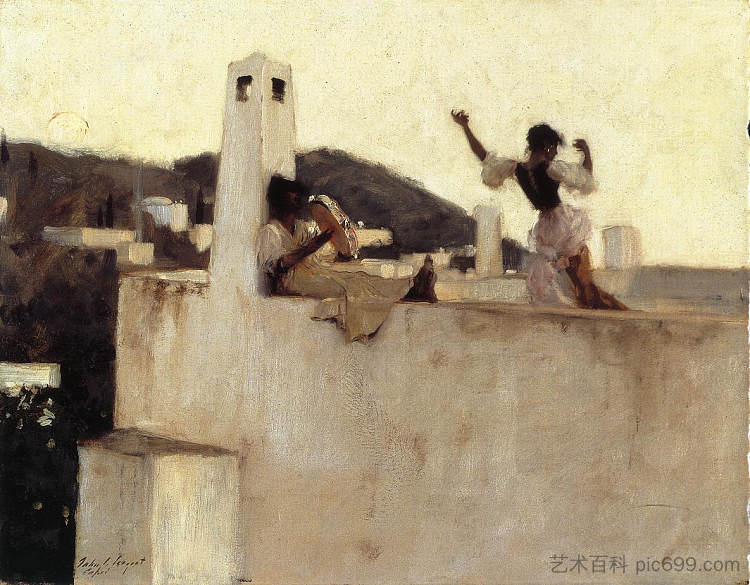 罗西娜， 卡普里岛 Rosina, Capri (1878)，约翰·辛格·萨金特