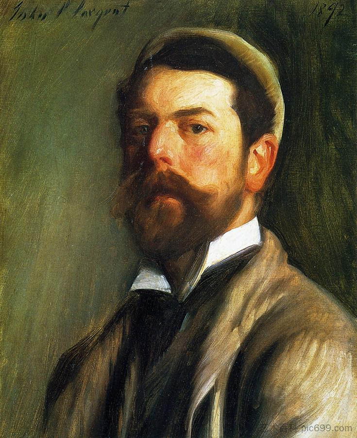 自画像 Self-Portrait (1892)，约翰·辛格·萨金特