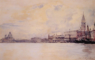 威尼斯大运河的入口 The Entrance to the Grand Canal, Venice (c.1880 – c.1882)，约翰·辛格·萨金特