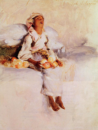 小水果卖家 The Little Fruit Seller (1879)，约翰·辛格·萨金特