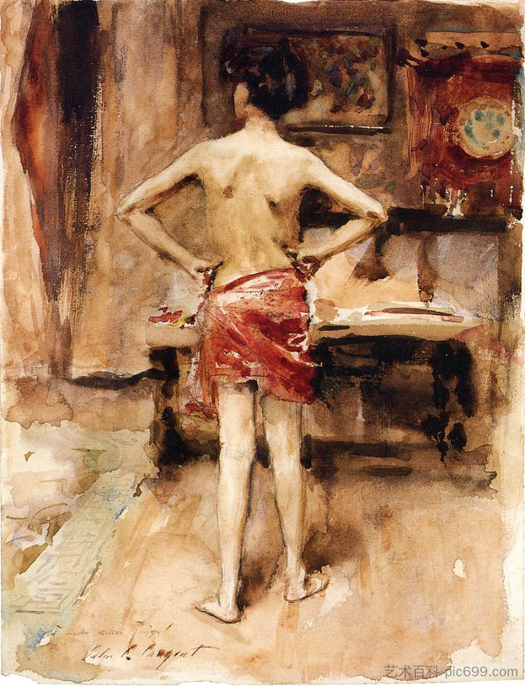 模型 The Model (1876)，约翰·辛格·萨金特