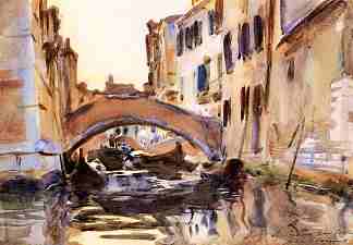 威尼斯运河 Venetian Canal (c.1903)，约翰·辛格·萨金特