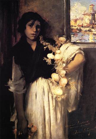 威尼斯洋葱卖家 Venetian Onion Seller (1880 – 1882)，约翰·辛格·萨金特