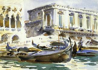 威尼斯。监狱 Venice. The Prison (c.1903)，约翰·辛格·萨金特