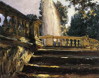 托洛尼亚喷泉别墅 Villa Torlonia Fountain (1907)，约翰·辛格·萨金特