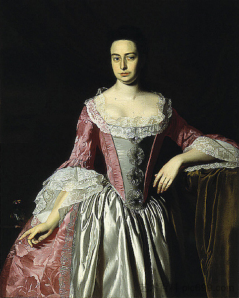 尤妮丝·丹尼·伯尔 Eunice Dennie Burr (1758 - 1760)，约翰·辛格顿·科普利