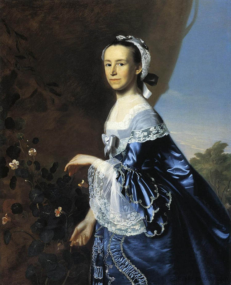 詹姆斯·沃伦夫人(Mercy Otis) Mrs.James Warren (Mercy Otis) (c.1763),约翰·辛格顿·科普利