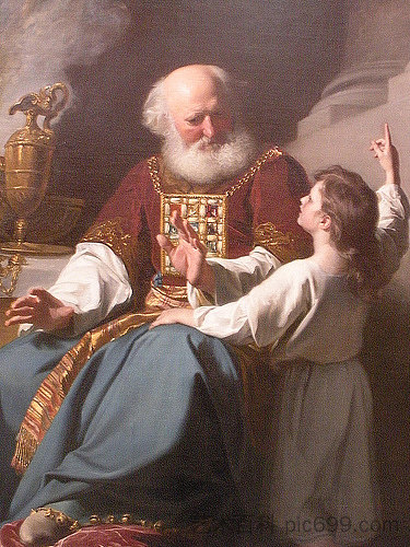 撒母耳向以利学习的绘画 Painting of Samuel learning from Eli (1780),约翰·辛格顿·科普利