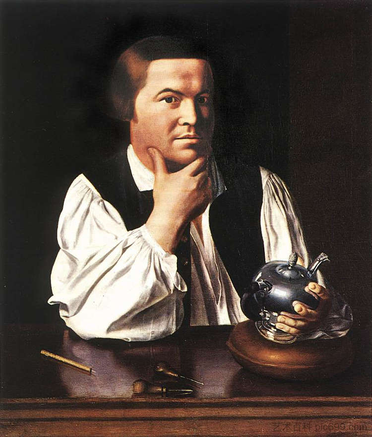 保罗·里维尔 Paul Revere (1768 - 1770)，约翰·辛格顿·科普利