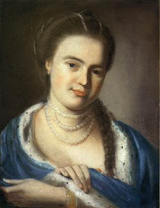 高文·布朗夫人的肖像 Portrait of Mrs.Gawen Brown (1763)，约翰·辛格顿·科普利