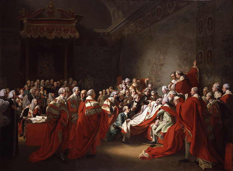 查塔姆伯爵之死 The Death of the Earl of Chatham (1781)，约翰·辛格顿·科普利