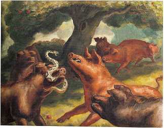 猪杀蛇 Hogs Killing a Snake (1930)，约翰·斯图尔特·柯里