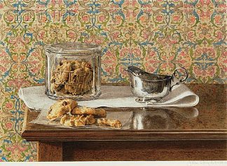 静物与饼干 Still Life with Cookies，约翰·斯图尔特·英格尔