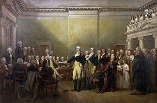 乔治·华盛顿将军辞去他的委员会 General George Washington Resigning his Commission (1817 – 1824)，约翰·特朗布尔