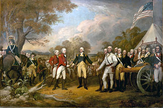 伯戈因将军的投降 The Surrender of General Burgoyne (1821)，约翰·特朗布尔