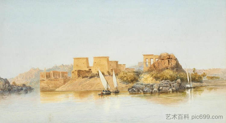 埃及菲莱岛 The Island of Philae, Egypt (1902)，约翰·瓦利二世