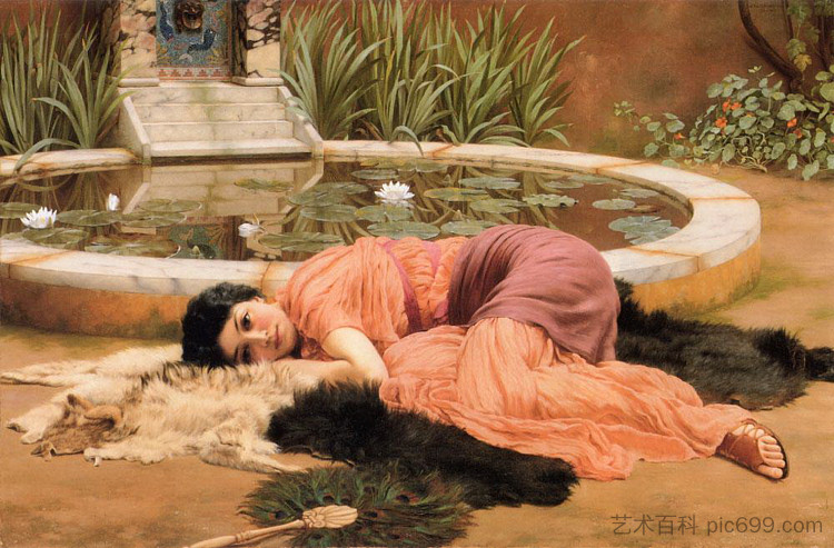 甜蜜法尼恩特 Dolce Far Niente (1904)，约翰·威廉·格维得