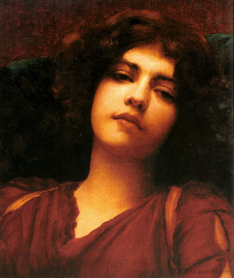 遐想（学习） Reverie (Study) (1890)，约翰·威廉·格维得