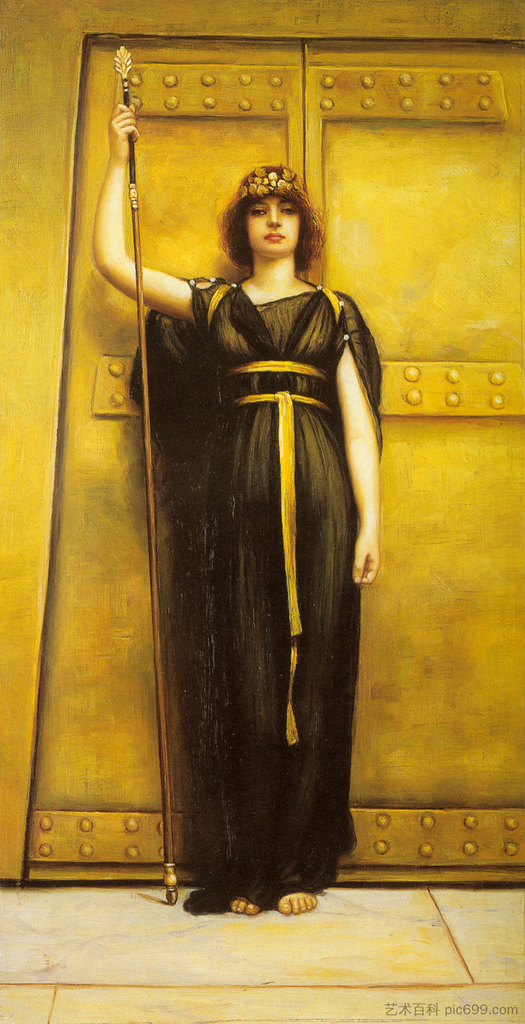 女祭司 The Priestess (1895)，约翰·威廉·格维得