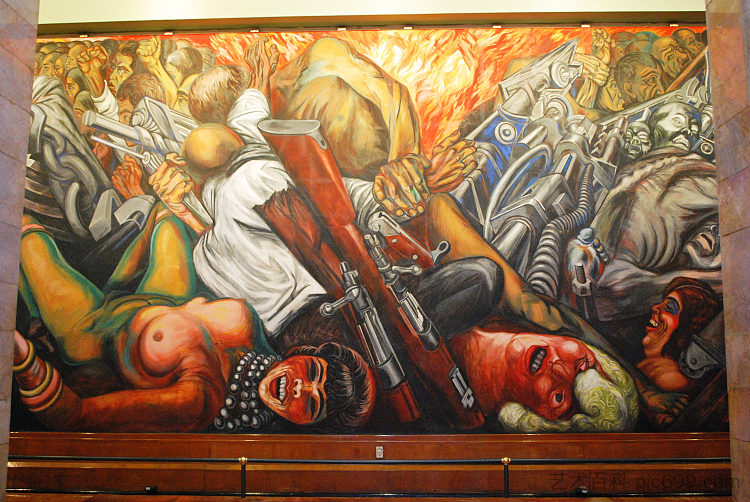 宣泄 Catharsis (1934; Mexico City,Mexico  )，何塞·克莱门特·奥罗斯科