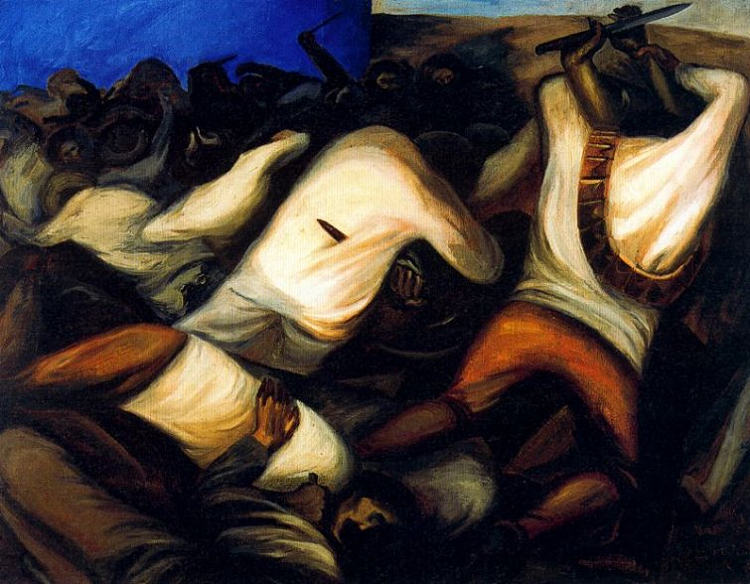 战斗 Combat (1927; Mexico City,Mexico ),何塞·克莱门特·奥罗斯科