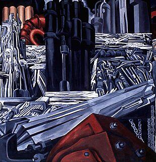 第14小组.机器——美国文明史诗 Panel 14. The Machine – The Epic of American Civilization (1932 – 1934)，何塞·克莱门特·奥罗斯科
