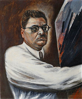 自画像 Self-portrait (1937; Mexico City,Mexico  )，何塞·克莱门特·奥罗斯科