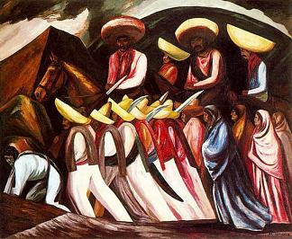萨帕塔的行军 Zapatista’s Marching (1931; United States                     )，何塞·克莱门特·奥罗斯科