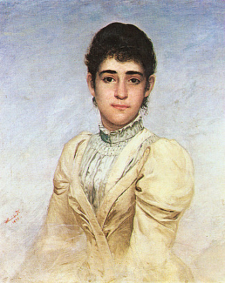 乔安娜·自由达库尼亚的肖像 Portrait of Joana Liberal da Cunha (1892)，若塞·费尔拉兹·德·阿尔梅达·茹尼奥尔