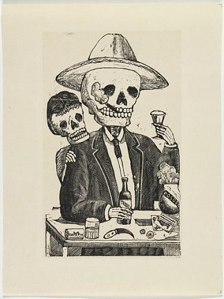 酒精卡拉维拉 Alcoholic Calavera (1888)，乔斯·瓜达卢佩·波萨达