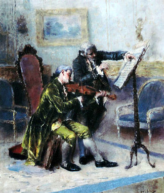 困难的指南针（小提琴课） Um compasso difícil (Lição de violino) (1895)，何塞·马奥