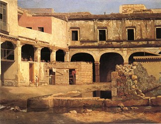 圣奥古斯丁前修道院的庭院 Patio del ex convento de San Augustin (1860)，若泽玛丽亚维拉斯科