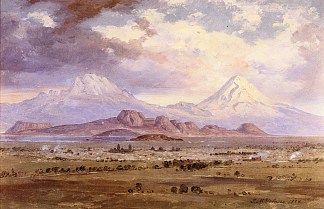 波波卡特佩特尔和伊斯塔奇瓦特尔 Popocatépetl e Iztaccihuatl (1899)，若泽玛丽亚维拉斯科