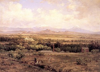 来自莫利诺德尔雷伊的墨西哥谷 Valle de México desde el Molino del Rey (1895)，若泽玛丽亚维拉斯科