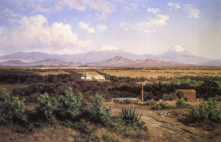 来自莫利诺德尔雷伊的墨西哥谷 Valle de México desde el Molino del Rey (1898)，若泽玛丽亚维拉斯科