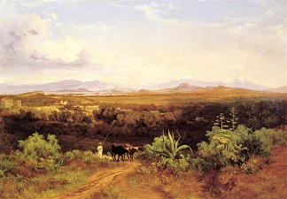 从塔库巴亚山丘上的墨西哥谷 Valle de México desde las lomas de Tacubaya (1876)，若泽玛丽亚维拉斯科