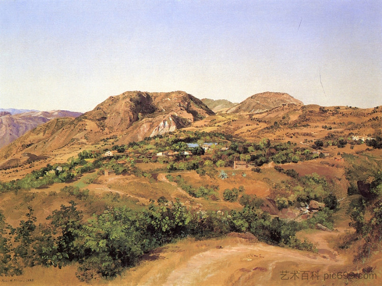 圭拉陶景观 Vista de Guelatao (1887)，若泽玛丽亚维拉斯科