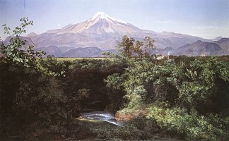 来自圣米格利托庄园的奥里萨巴火山 Volcán de Orizaba desde la Hacienda de San Miguelito (1892)，若泽玛丽亚维拉斯科