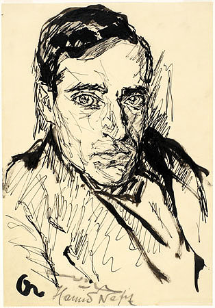 肖像研究 Portrait Study (c.1918)，约瑟夫·亚伯斯