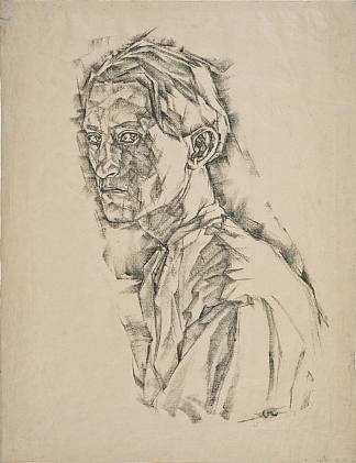 自画像 Self Portrait (1918)，约瑟夫·亚伯斯