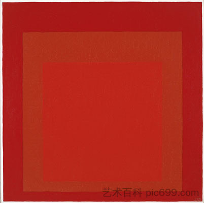 向广场致敬的研究 Study for Homage to the Square (1972)，约瑟夫·亚伯斯