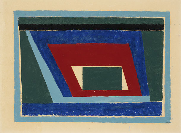 无题抽象（躁动） Untitled Abstraction (Mantic) (c.1940)，约瑟夫·亚伯斯