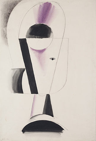 头部研究 Study of a head (1914; Czech Republic                     )，约瑟夫疲惫