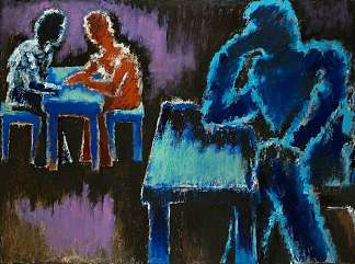 餐桌上的男人 Men at Table (1987)，约瑟夫赫尔曼