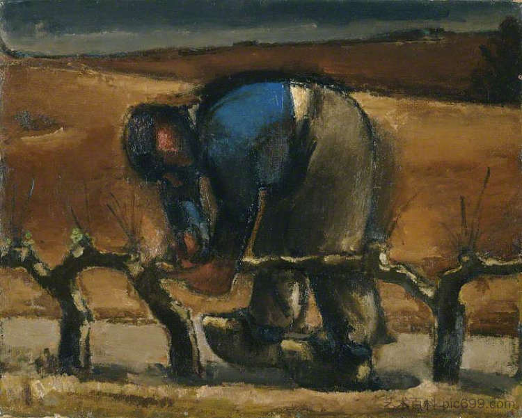 修剪葡萄藤 Pruning the Vines (1952)，约瑟夫赫尔曼