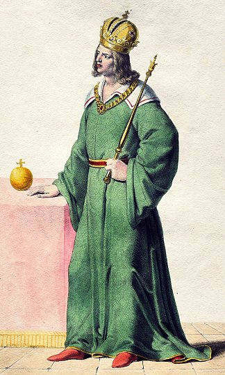 阿尔布雷希特二世（1397-1439），1437年至1439年匈牙利国王 Albrecht II (1397-1439), King on Hungary from 1437 to 1439 (1828)，约瑟夫·克里胡贝尔