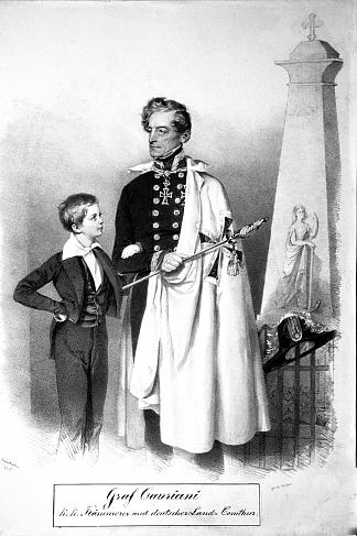 克里斯托夫·格拉夫·卡夫里亚尼和他的儿子弗朗茨 Christoph Graf Cavriani with his son Franz (1836)，约瑟夫·克里胡贝尔