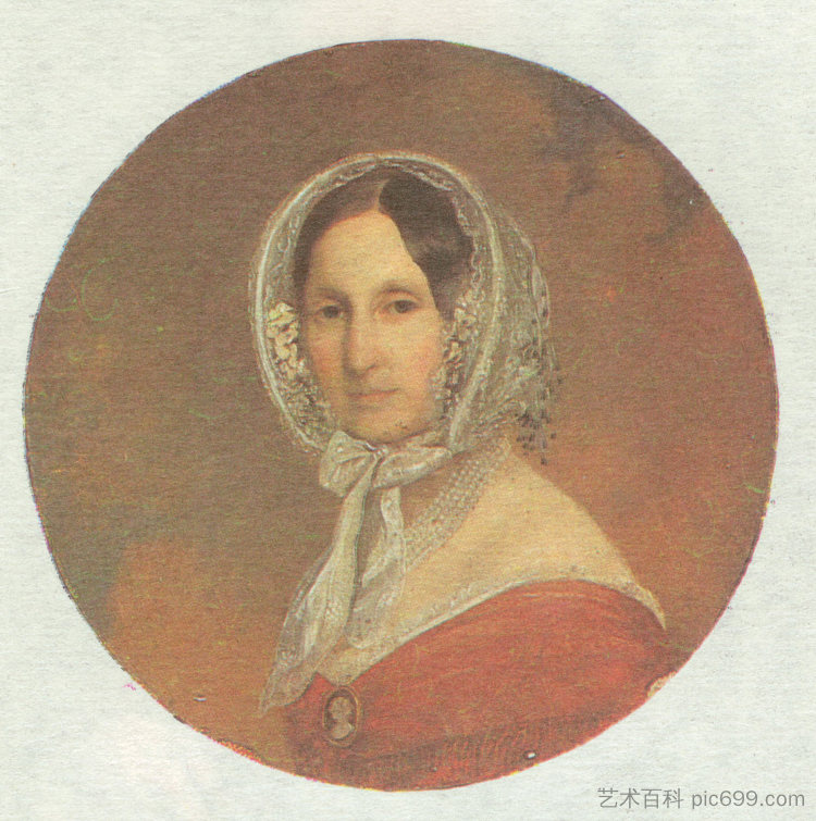 多萝西娅·德·菲克尔蒙的肖像 Portrait of Dorothea De Ficquelmont (1849)，约瑟夫·克里胡贝尔