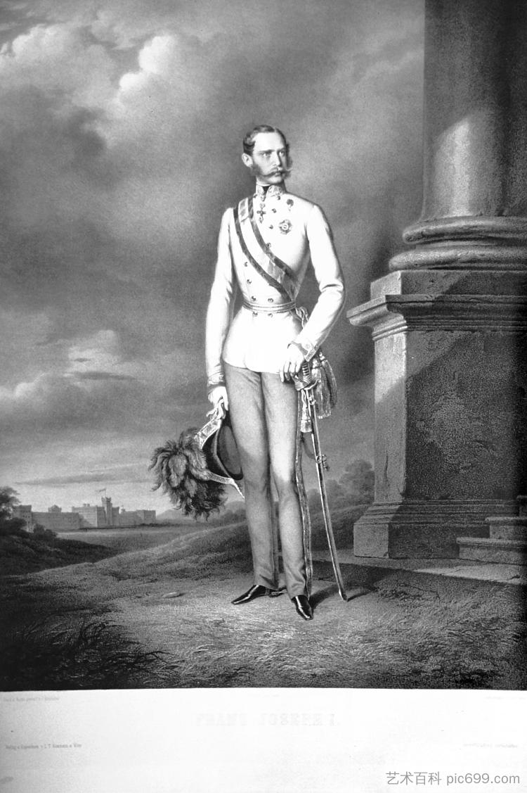 奥地利皇帝弗朗茨·约瑟夫一世 Franz Joseph I of Austria, Emperor of Austria (c.1860),约瑟夫·克里胡贝尔