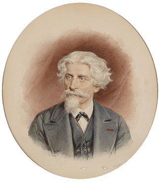 约瑟夫·冈克尔的肖像 Portrait of Josef Gunkel (1874)，约瑟夫·克里胡贝尔